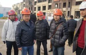 湖州市質(zhì)監(jiān)站、公共事業(yè)中心相關(guān)領(lǐng)導(dǎo)帶班參觀達(dá)昌府標(biāo)桿工地